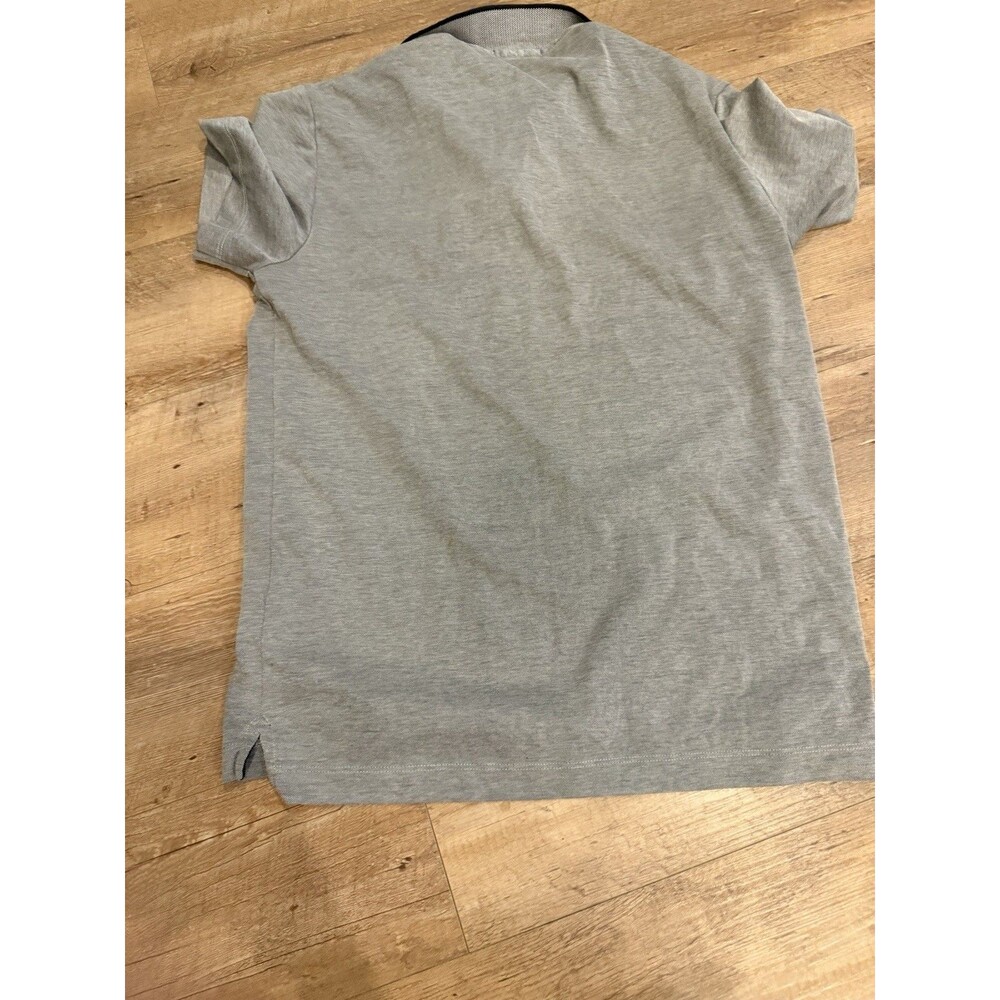 Theory Men’s Gray Contrast Trim Polo Shirt Size Small - Picture 3 of 4